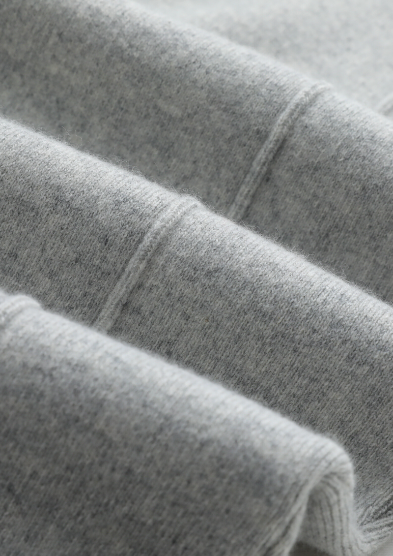 PURE EXTRA-FINE MERINO WOOL LUZZO SET - LIGHT GRAY