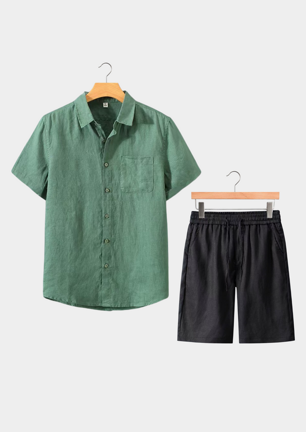 DOLCEVITA SHORTSLEEVE SUMMER SET - GREEN/BLACK
