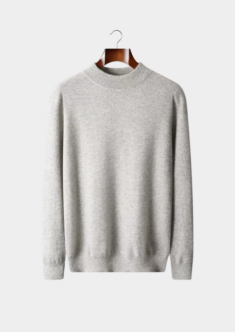 PURE EXTRA-FINE MERINO WOOL CLASSIC MOCKNECK