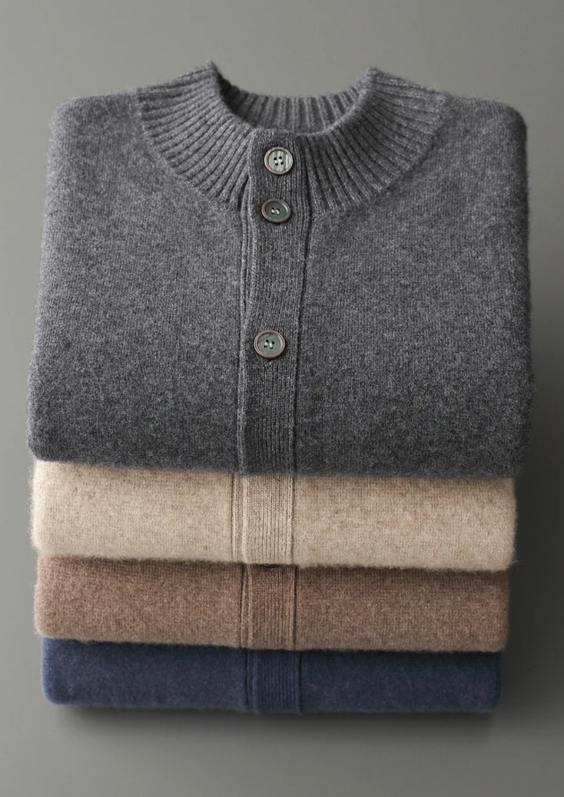 PREMIUM CASHMERE BUTTON CARDIGAN