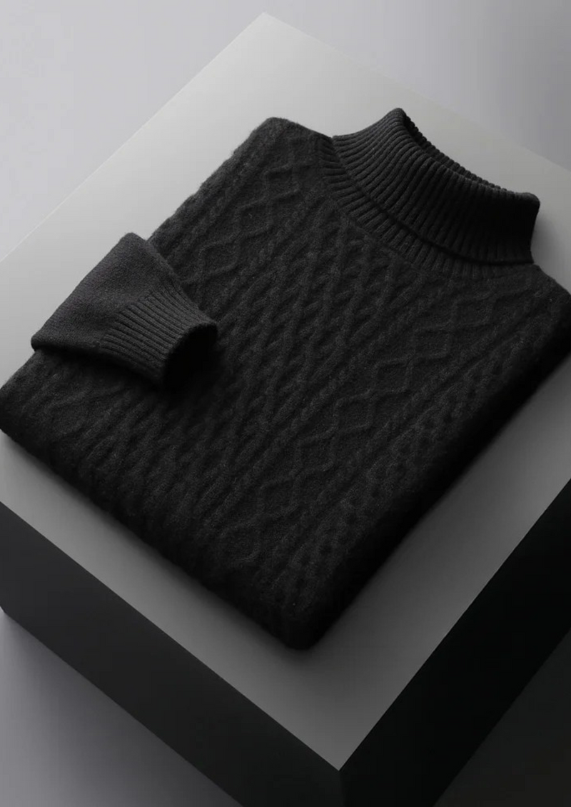 PURE EXTRA-FINE MERINO WOOL WINTERTIME ROLLNECK