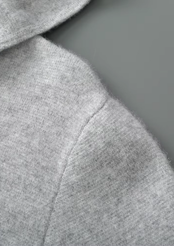 PURE EXTRA-FINE MERINO WOOL ZIPPER HOODIE