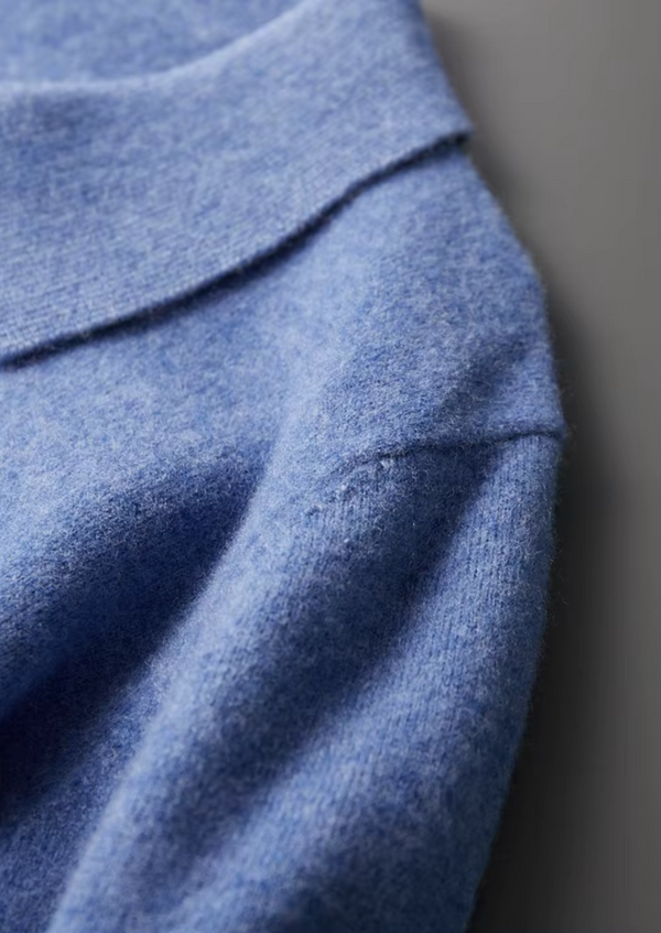 PURE EXTRA-FINE MERINO WOOL HALF ZIP POLO