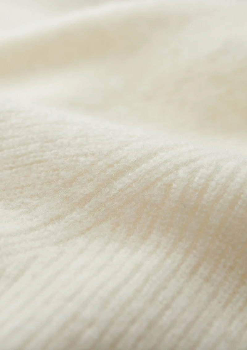 PREMIUM CASHMERE RIBBED HALF-ZIP SWEATER