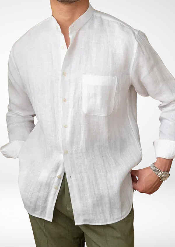 BRUNELLO SEASIDE LINEN SHIRT - White